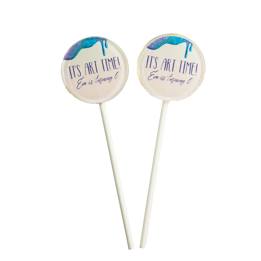 Customized Round Lollipops by Sparko Sweets