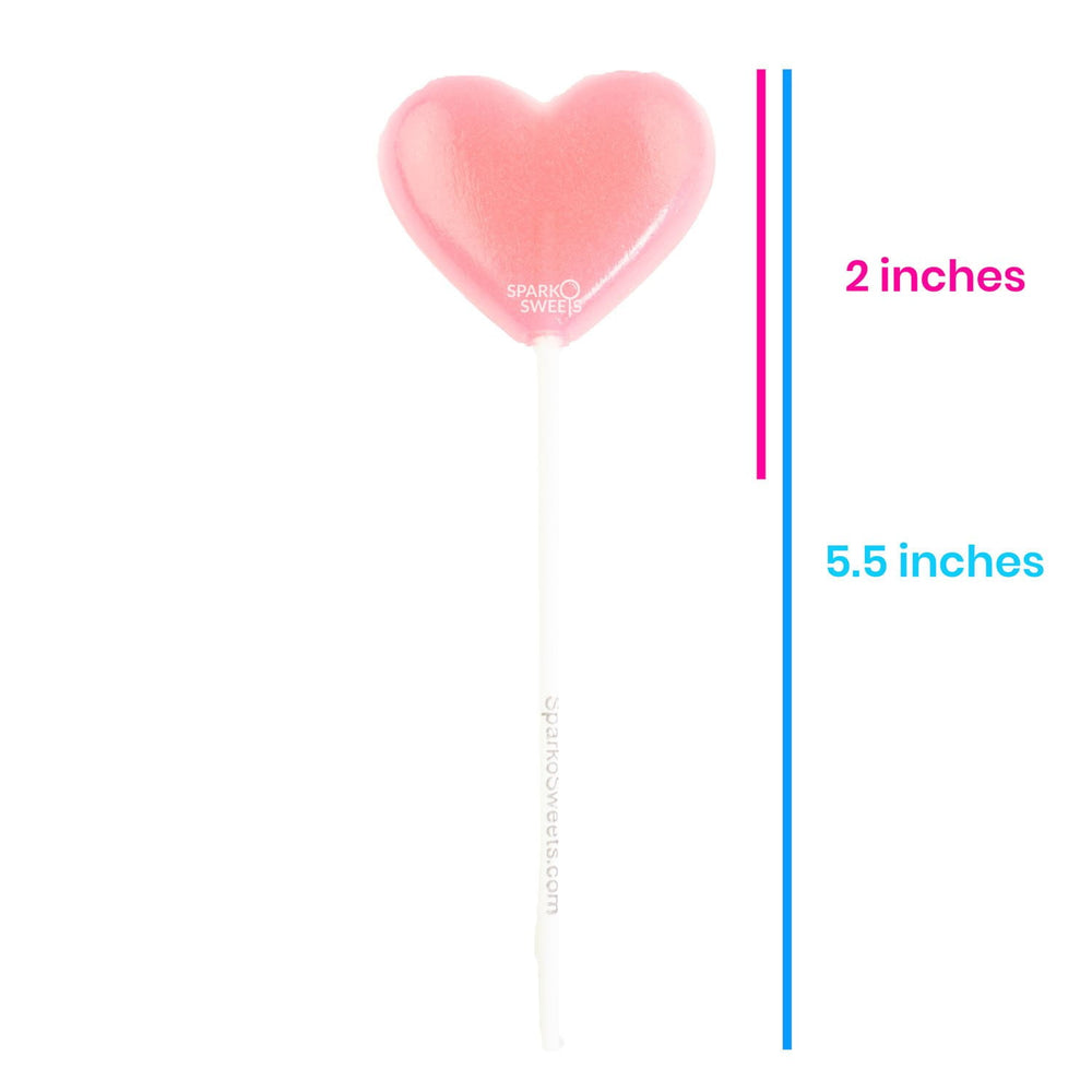 Baby Blue Heart Lollipops (24 Pieces) - Blue Raspberry - Sparko Sweets