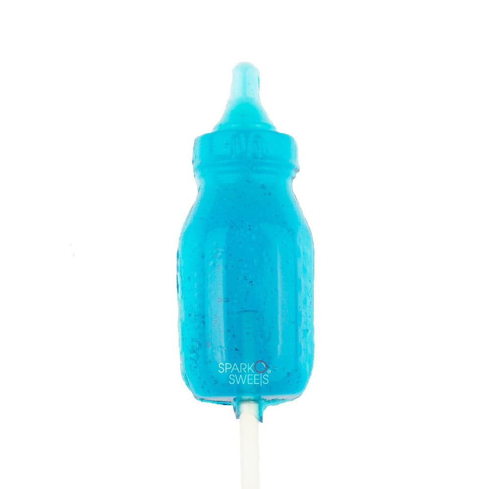 Baby Blue Baby Bottle Lollipops - Blue Raspberry (24 Pieces) - Sparko Sweets