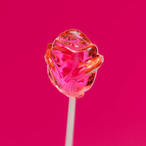 Red 3D Rose Twinkle Pops Lollipops (120 Pieces) - Sparko Sweets