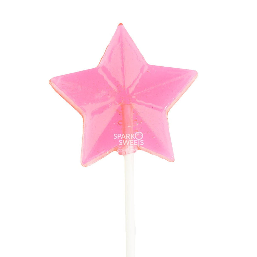 Pink Star Lollipops - Watermelon (24 Pieces) - Sparko Sweets
