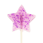 Violet Sprinkle Purple Star Lollipops - Grape (24 Pieces) - Sparko Sweets