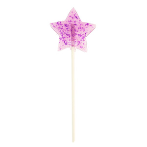 Violet Sprinkle Purple Star Lollipops - Grape (24 Pieces) - Sparko Sweets