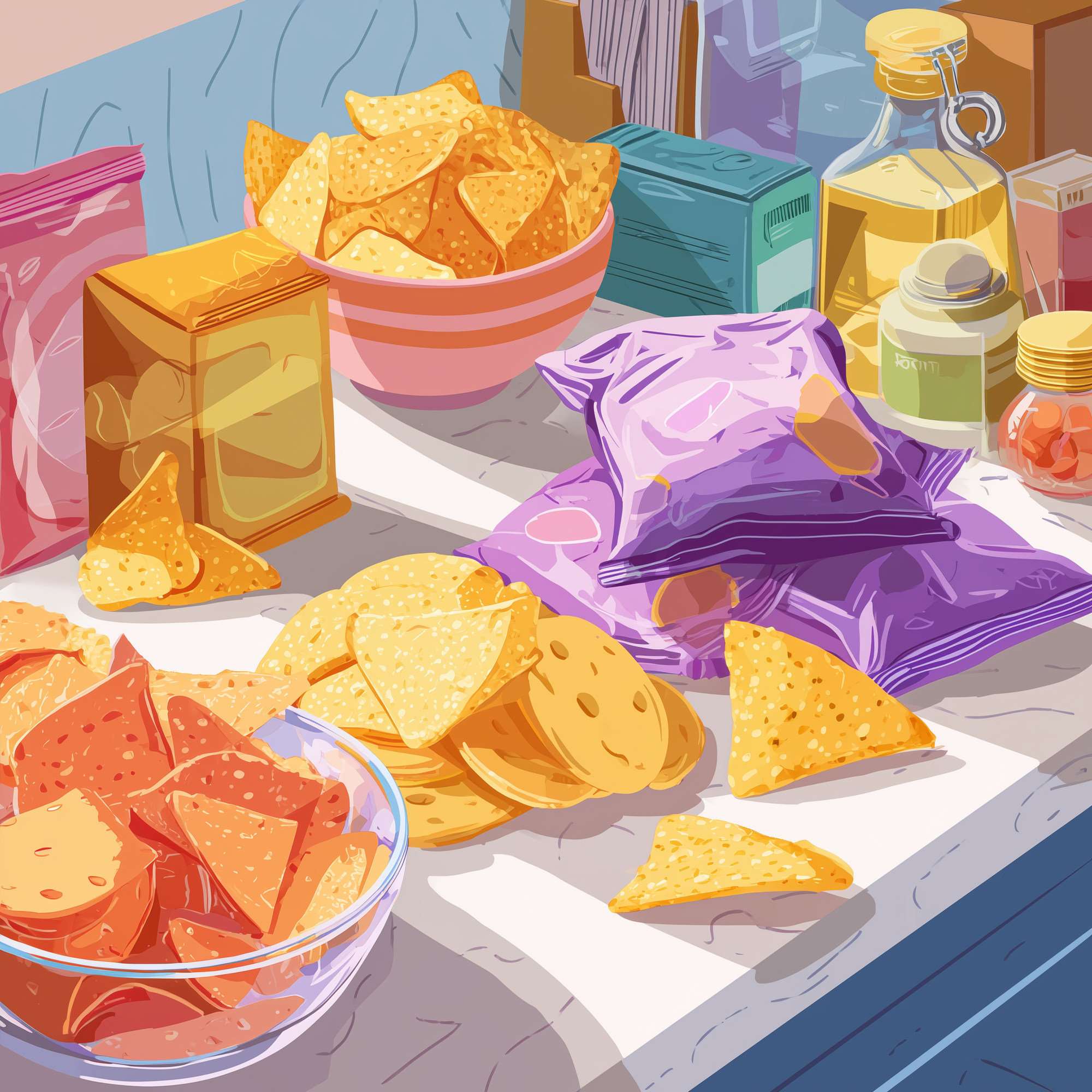 Chips and Snacks Illustration