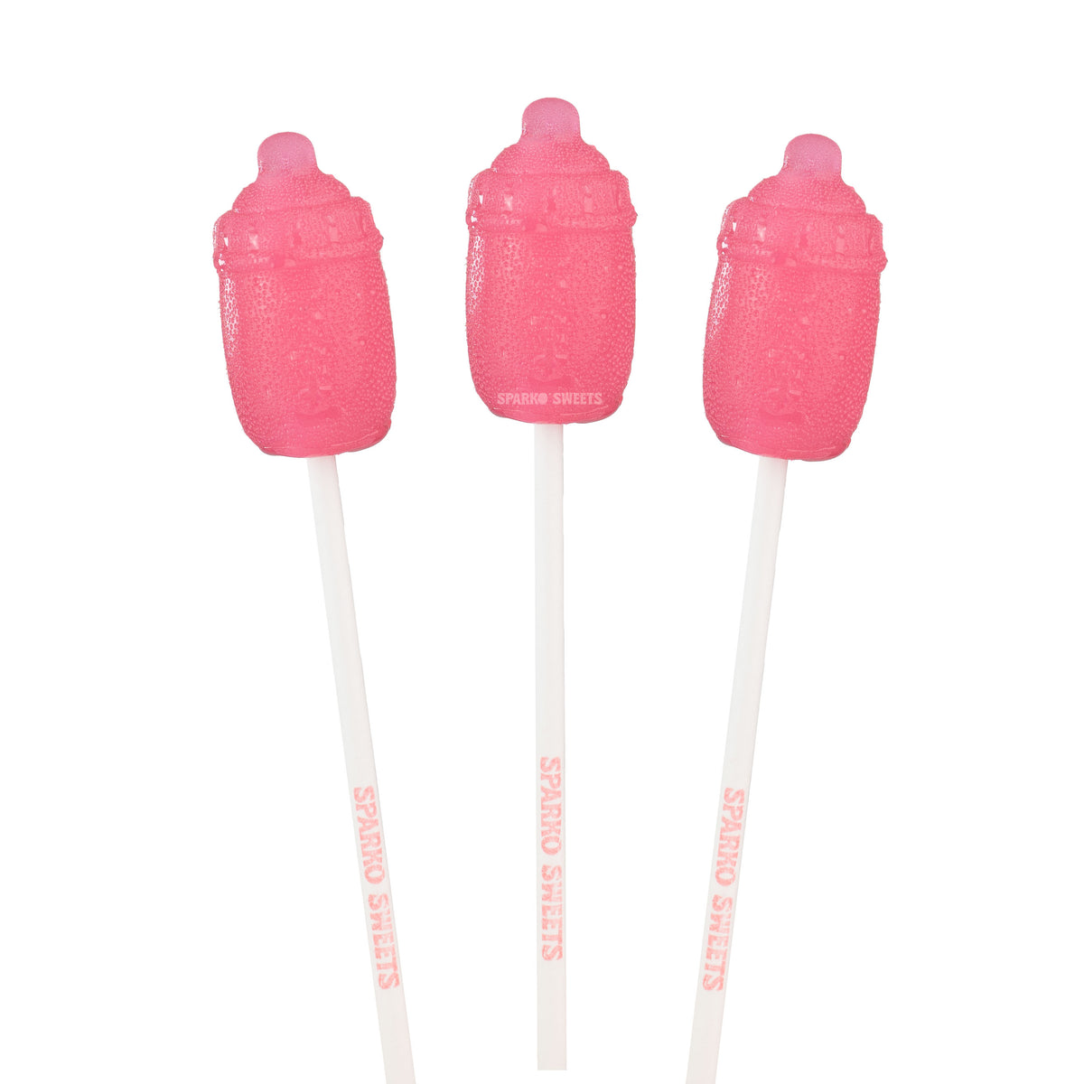 Pink 3D Baby Bottle Lollipops - Watermelon