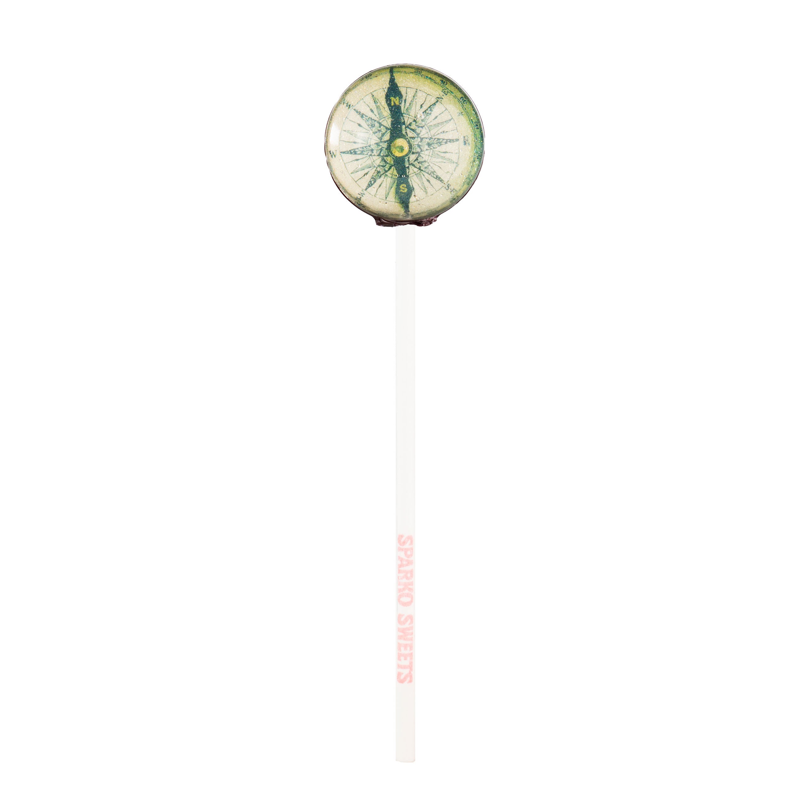 Sparko Sweets Ancient Maps Lollipops, Compass, Made in Los Angeles, Perfect for Travel or Exploration Themed Events, Gifts for History Lovers and Educators, Wedding or Corporate Favors.