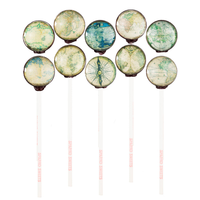 Ancient Map Lollipops (10 Pops)