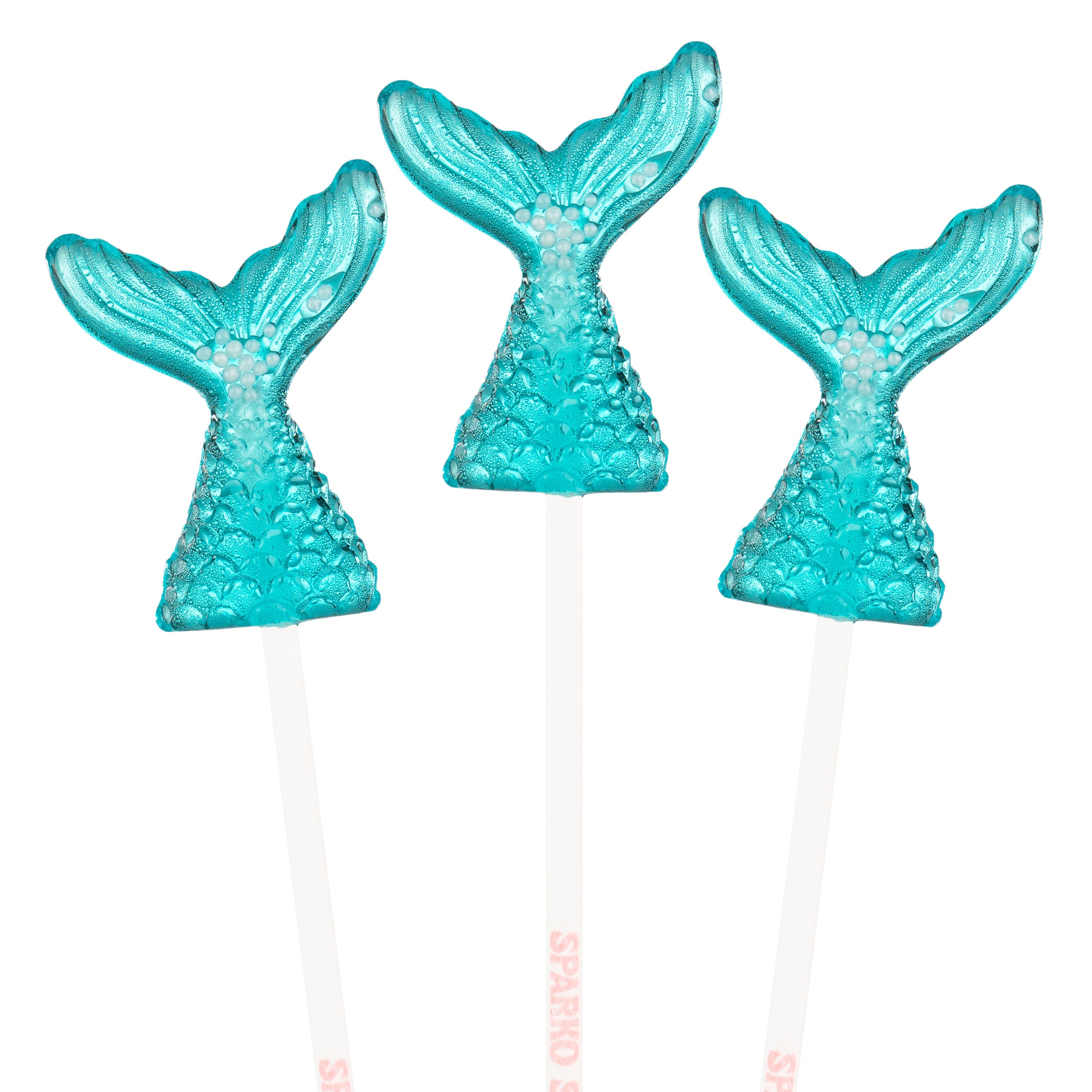 Sparko Sweets Blue Mermaid Tail Lollipops, Made in Los Angeles, Perfect for Mermaid Parties, Boy Baby Shower, Birthday Celebrations