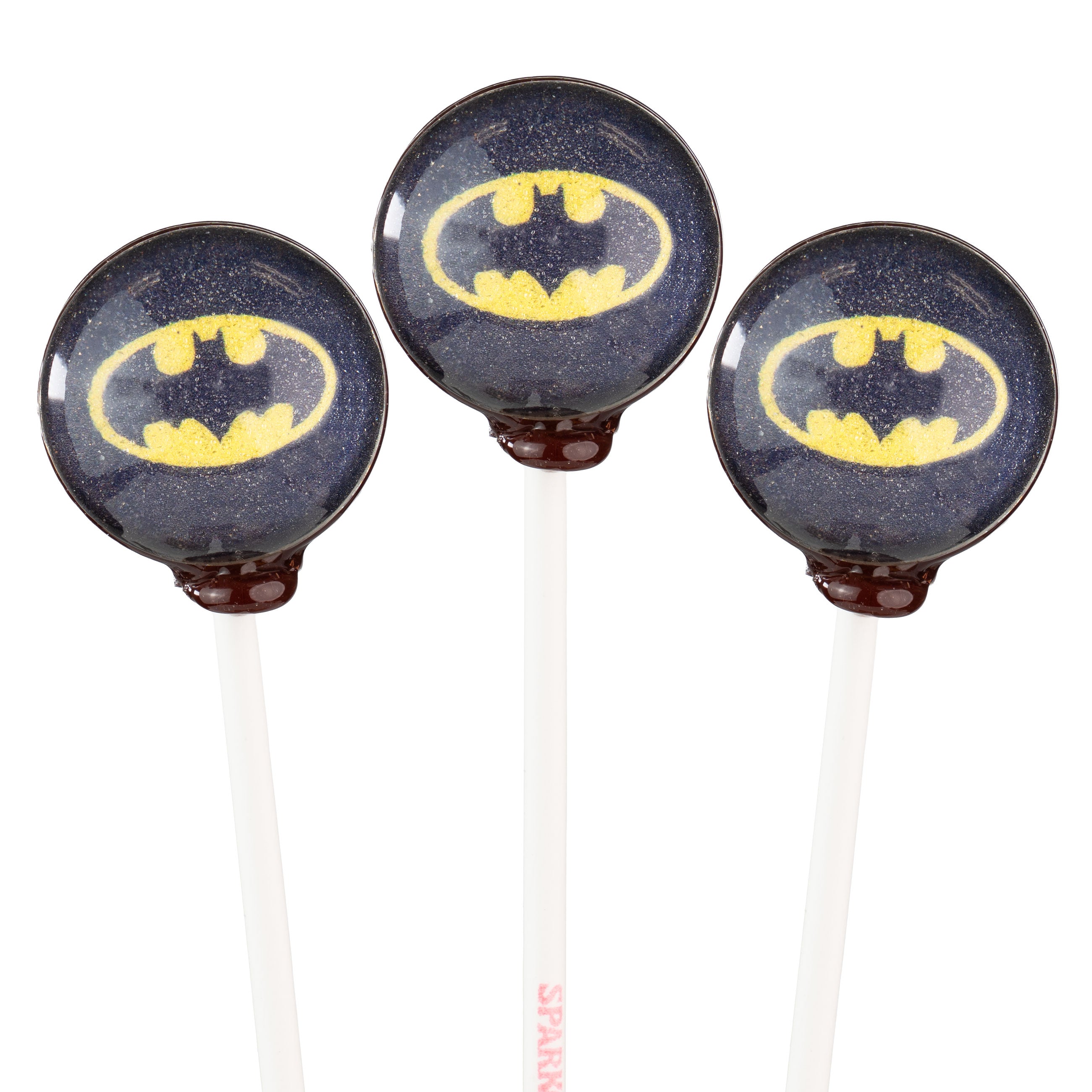 Sparko Sweets Batman Lollipops, Made in Los Angeles, Perfect for Superhero Birthday Celebrations, Parties, Corporate Giveaways