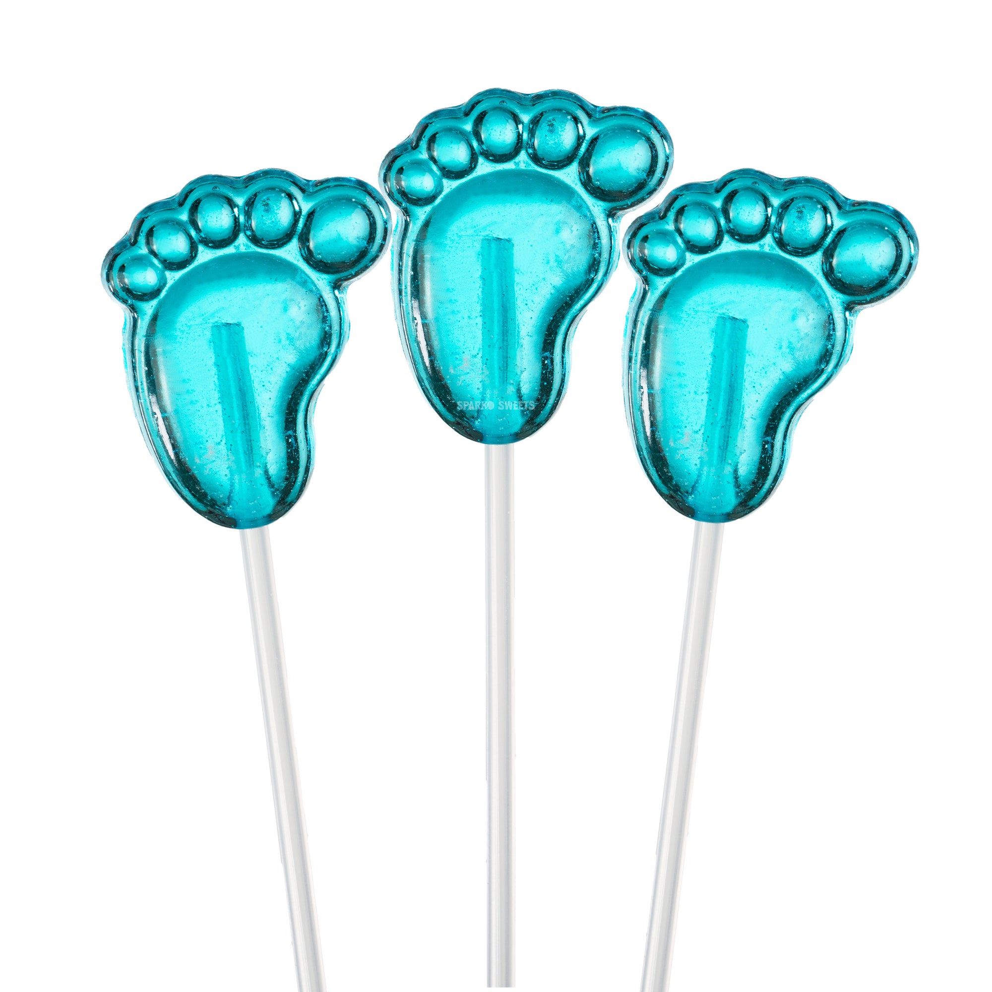 Sparko Sweets Sugar-Free Blue Baby Feet Lollipops - Ideal for Boy Baby Shower