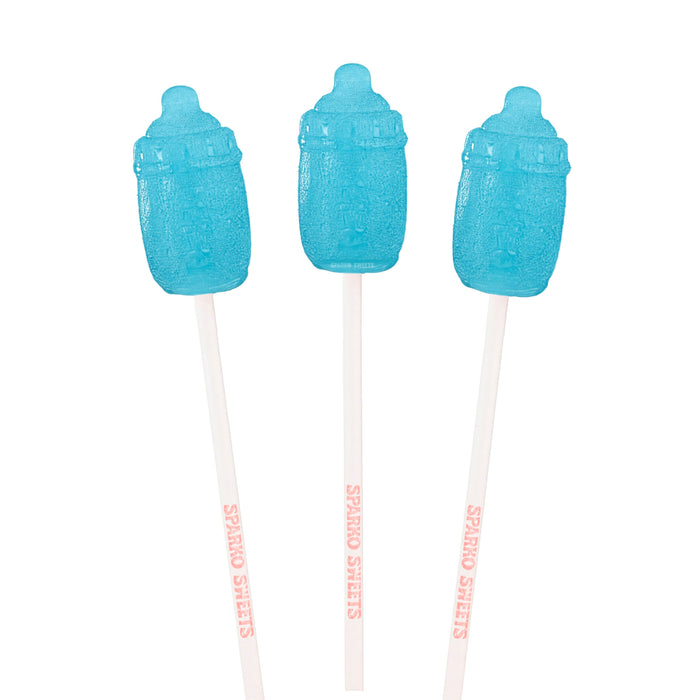 Baby 3D Blue Baby Bottle Lollipops - Blue Raspberry (24 Pieces)