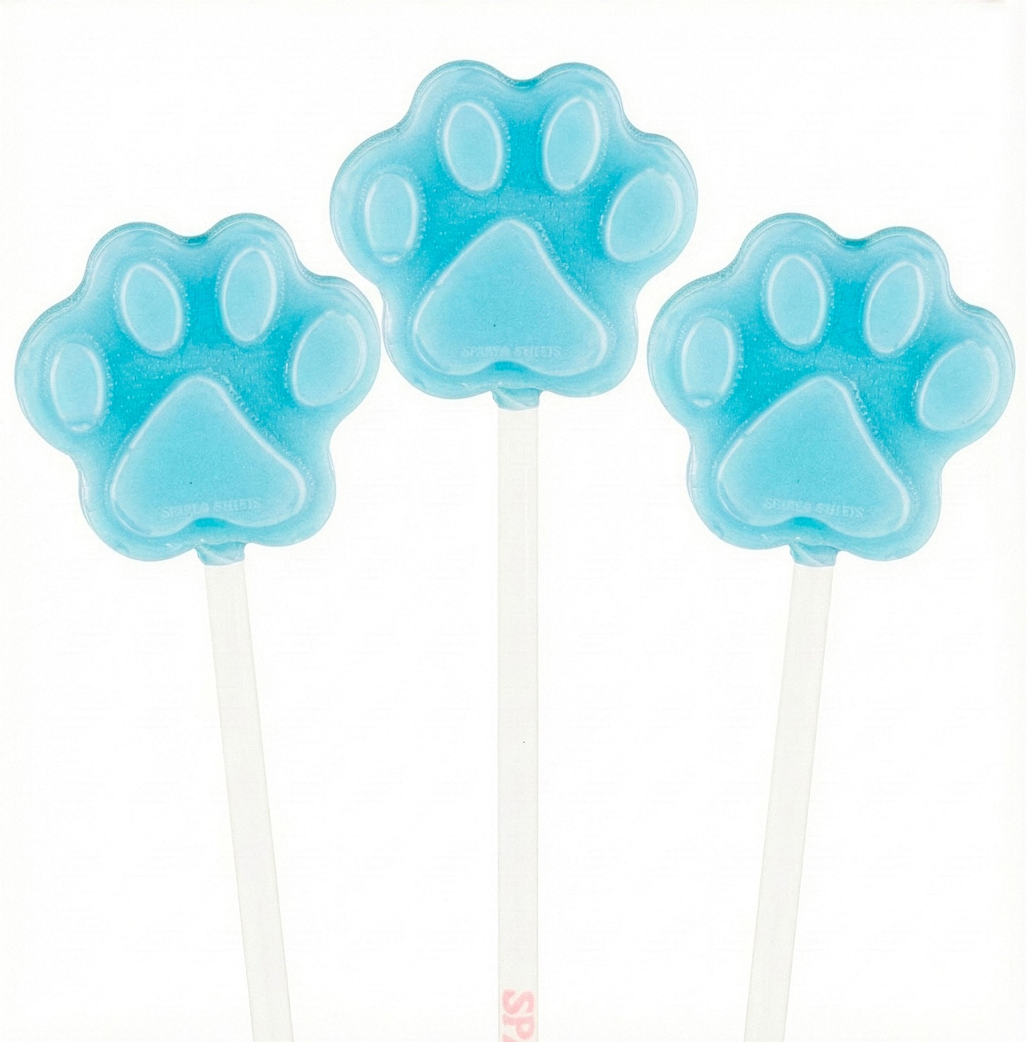 Puppy Paw Print Lollipops - Blue (24 Pops)