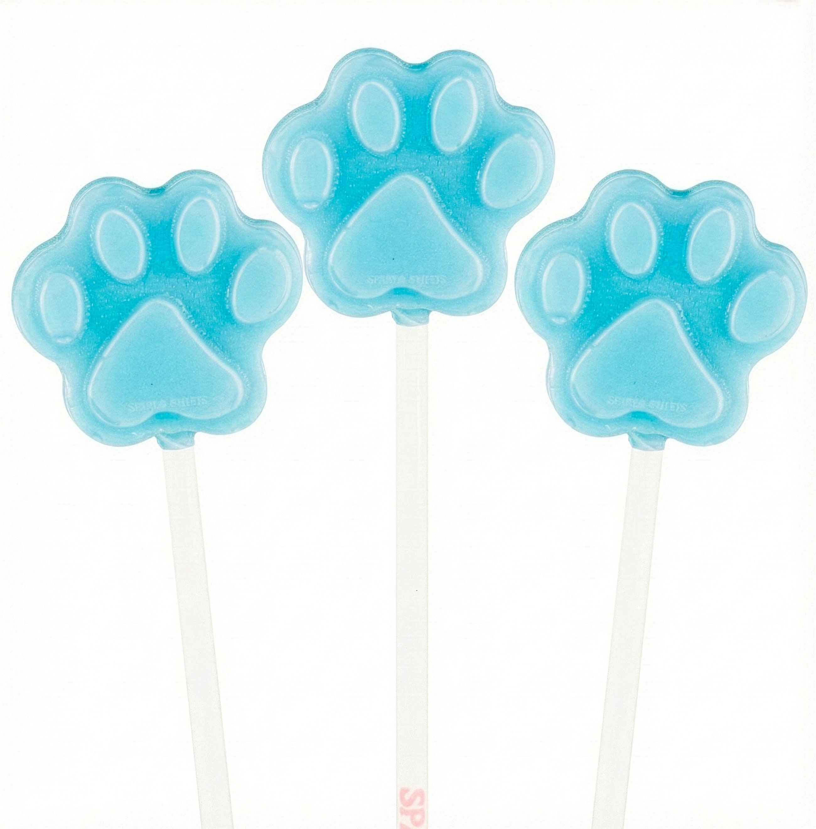 Puppy Paw Print Lollipops - Blue (24 Pops)