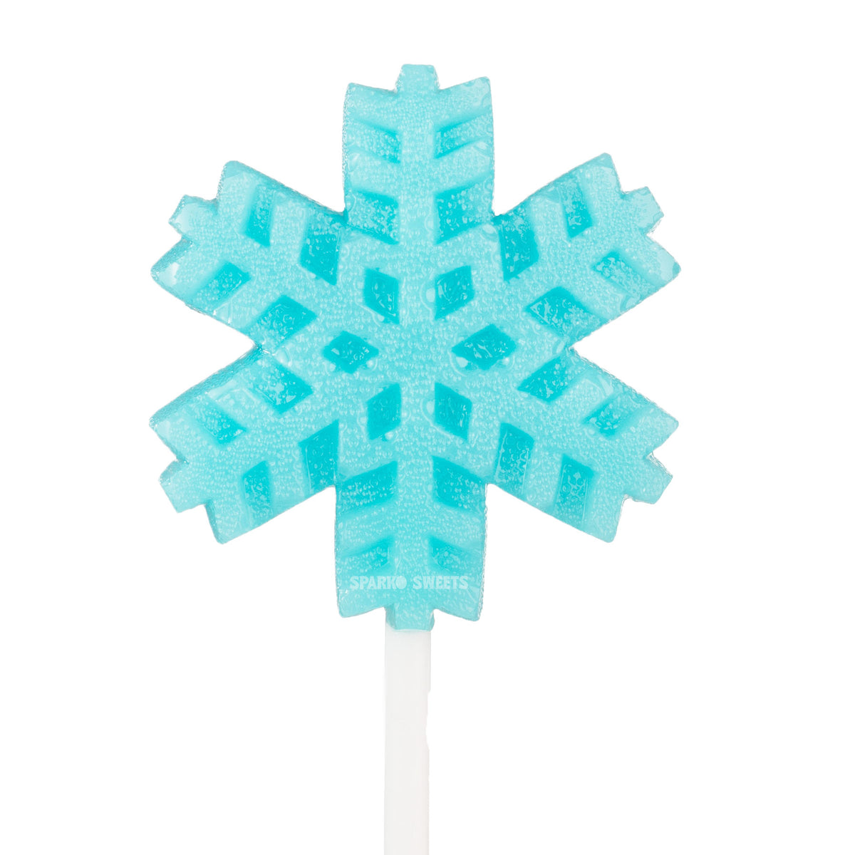 Frosty Blue Snowflakes Lollipops - Blue Raspberry Flavor (24 Pieces)