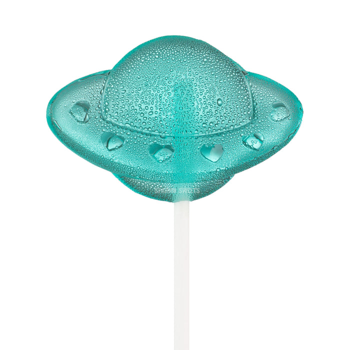 Blue UFO Lollipops Blue Raspberry Flavor (24 Pops)