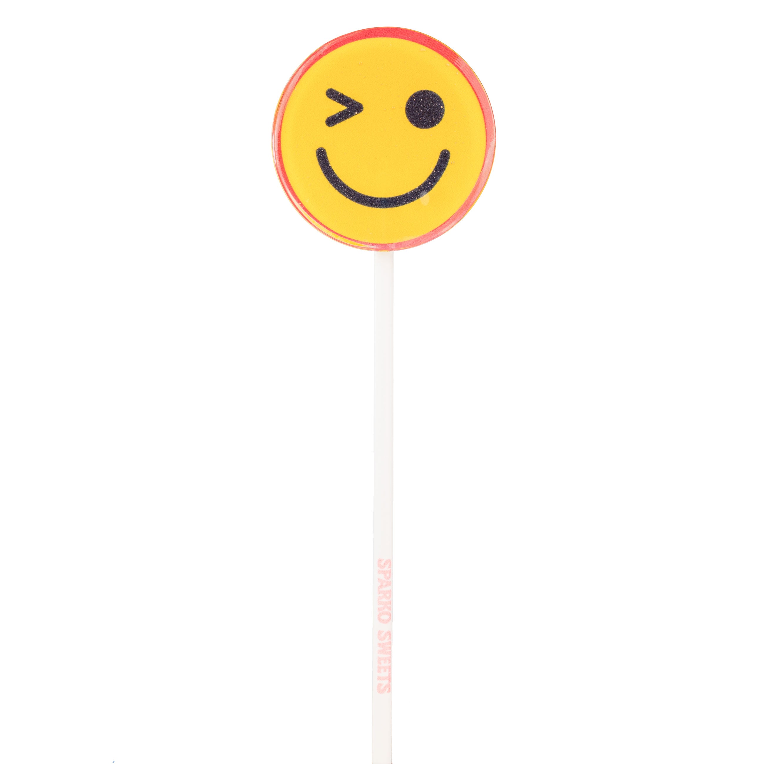 Sparko Sweets Custom Round Lollipops - Smilie Face Design