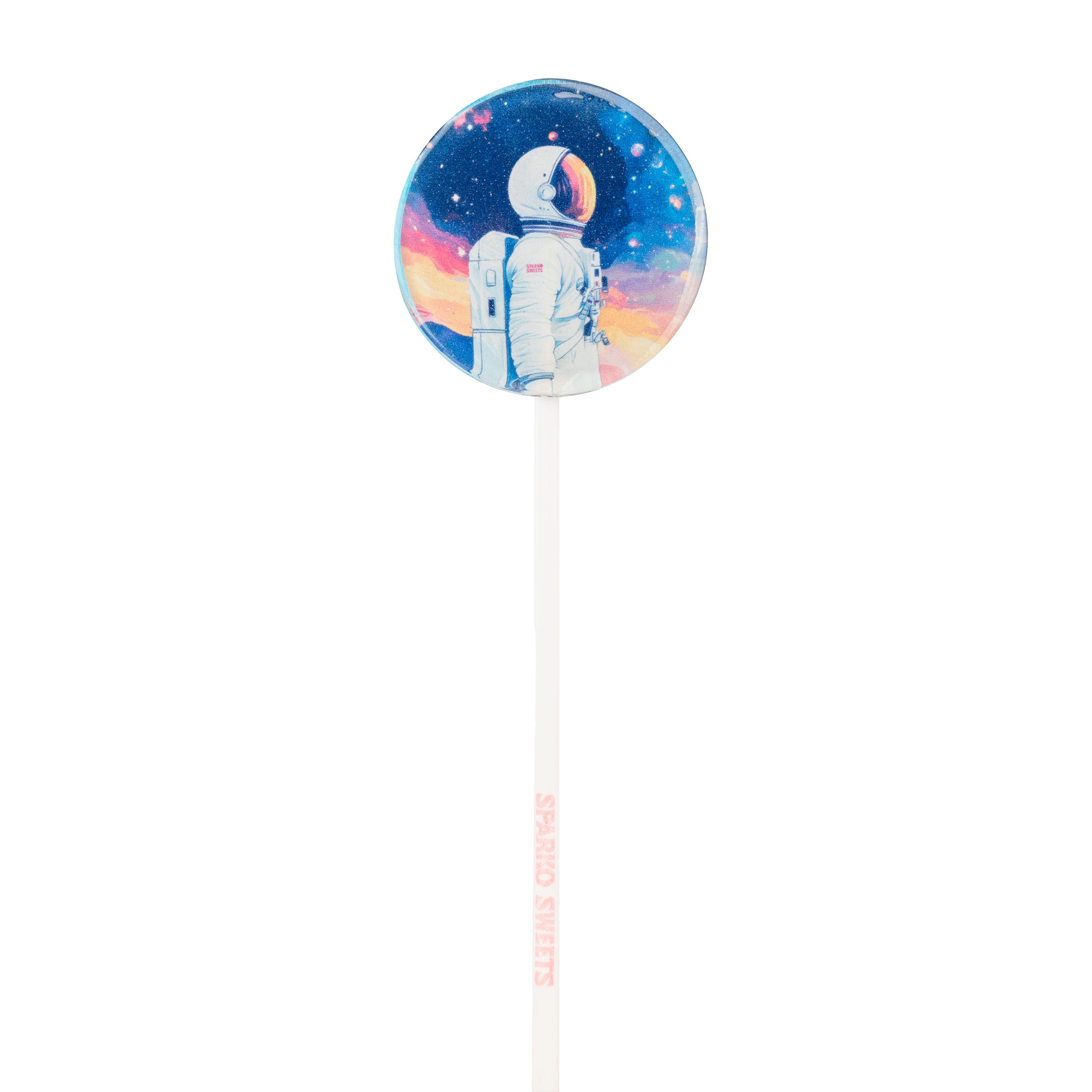 Sparko Sweets Custom Round Lollipops Spaceman