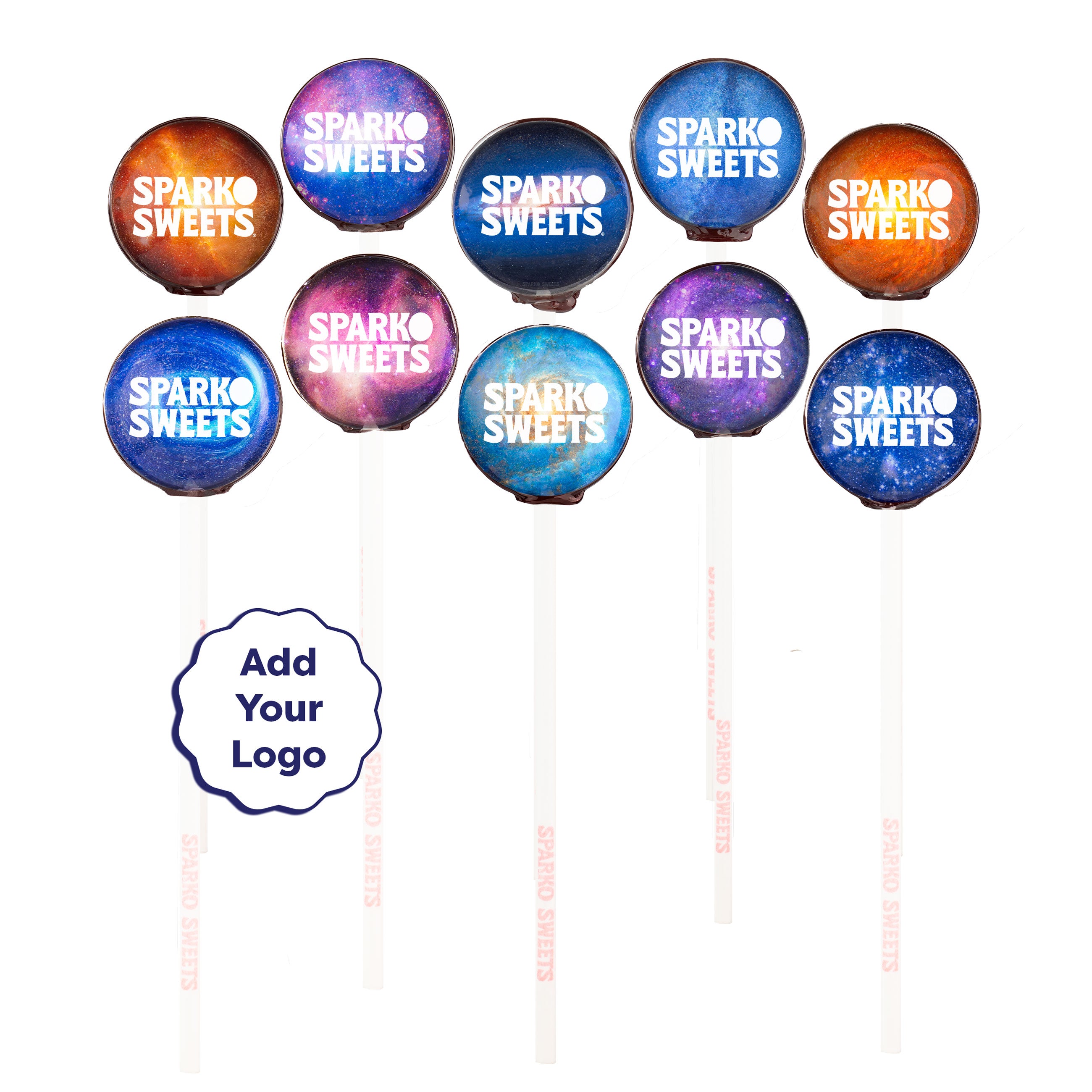 Sparko Sweets Custom Galaxy Lollipops, Universe Designs, Made in Los Angeles, Perfect for Brand Activations, Corporate Events, Promotional Giveaways, Birthday Parties, Holiday Celebrations