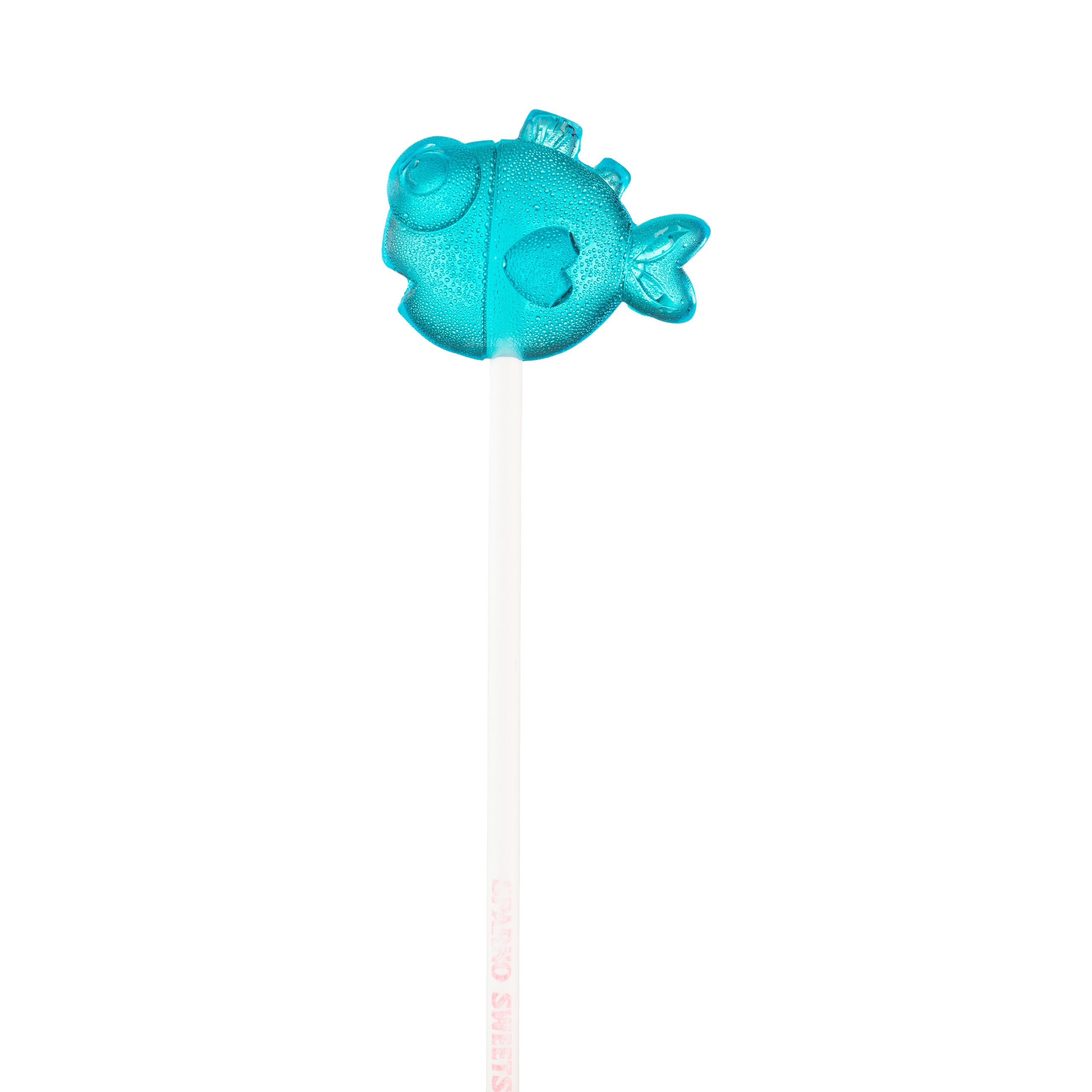 Sparko Sweets Blue Bubble Fish Lollipops, Made in Los Angeles, Blue Raspberry Flavor, Perfect for Valentine's Day, Baby Shower, Summer Gathering, Corporate Event, Promotional Giveaway, Restaurant Reception