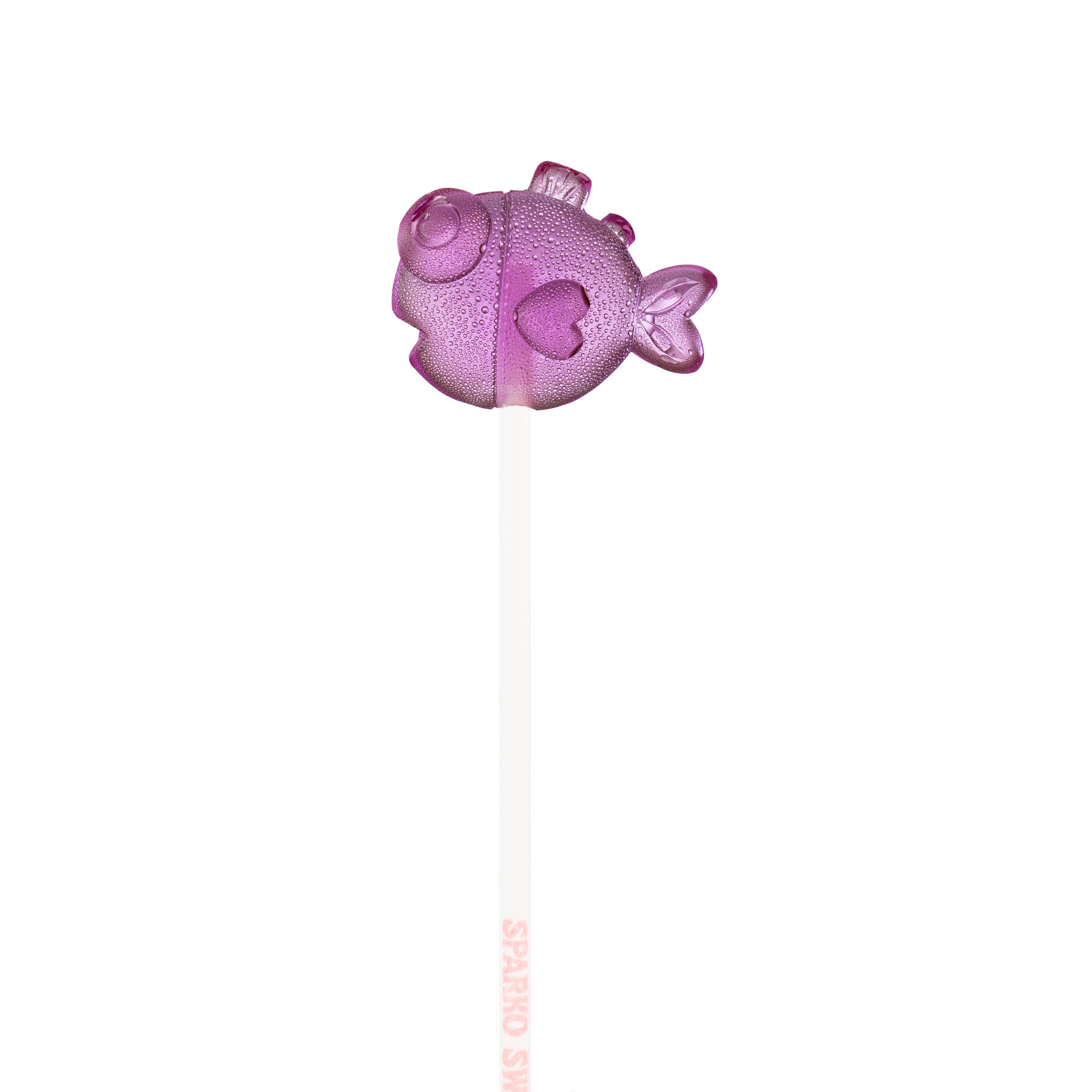 Sparko Sweets Purple Bubble Fish Lollipops, Made in Los Angeles, Grape Flavor, Perfect for Valentine's Day, Summer Gathering, Corporate Event, Promotional Giveaway, Restaurant Reception