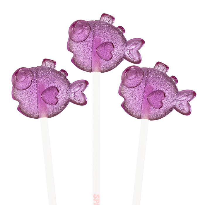 Purple Bubble Fish Lollipops (24 Pops) - Grape