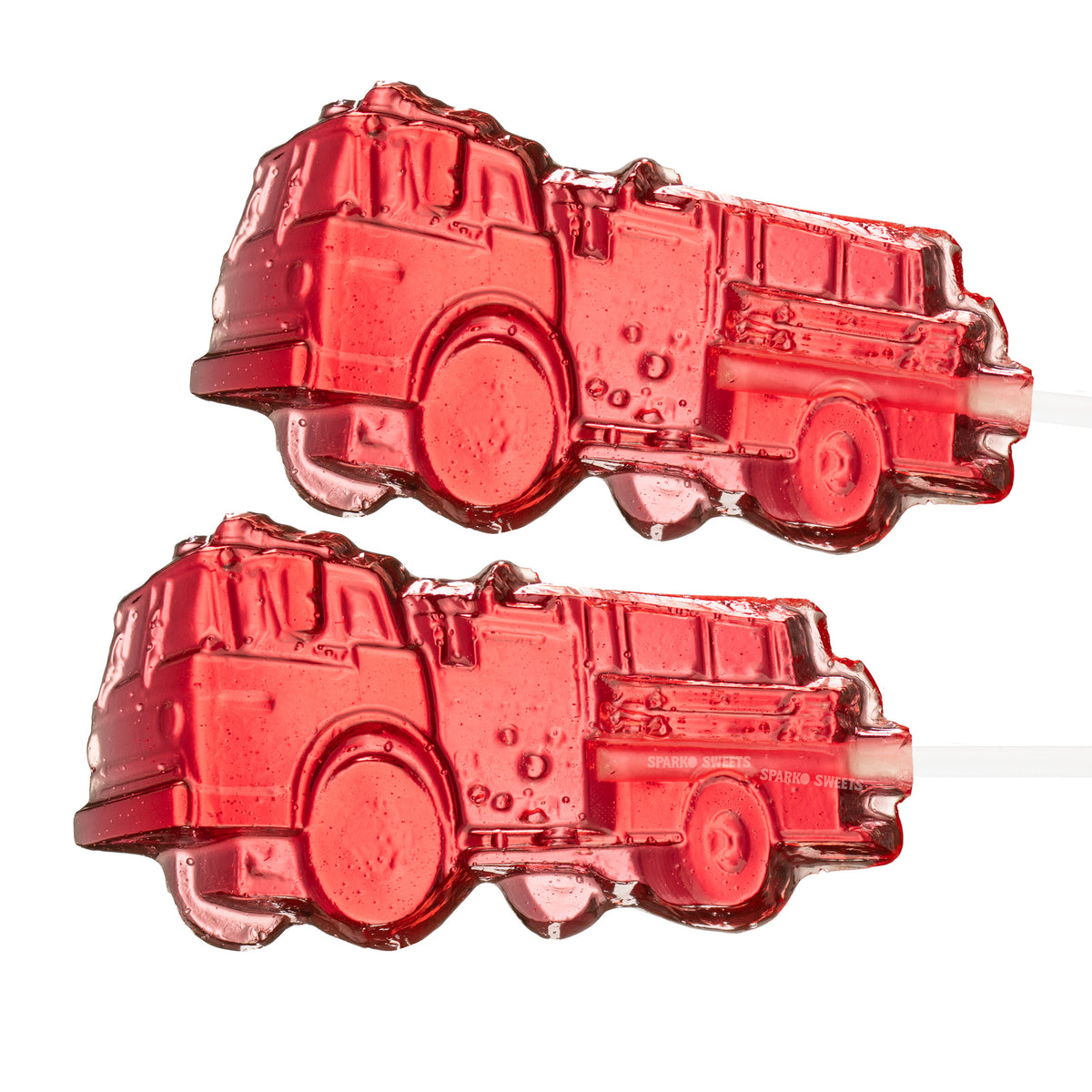 Big Red Firetruck Lollipops - Cherry Flavor (24 Pieces)