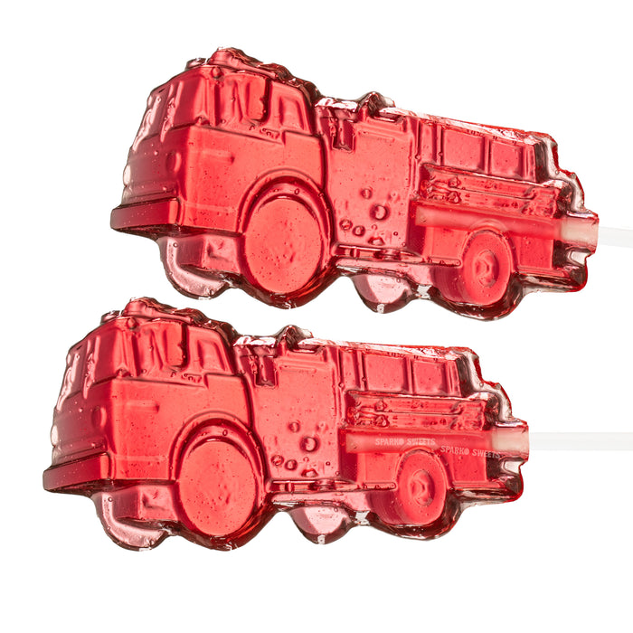 Big Red Firetruck Lollipops - Cherry Flavor (24 Pieces)