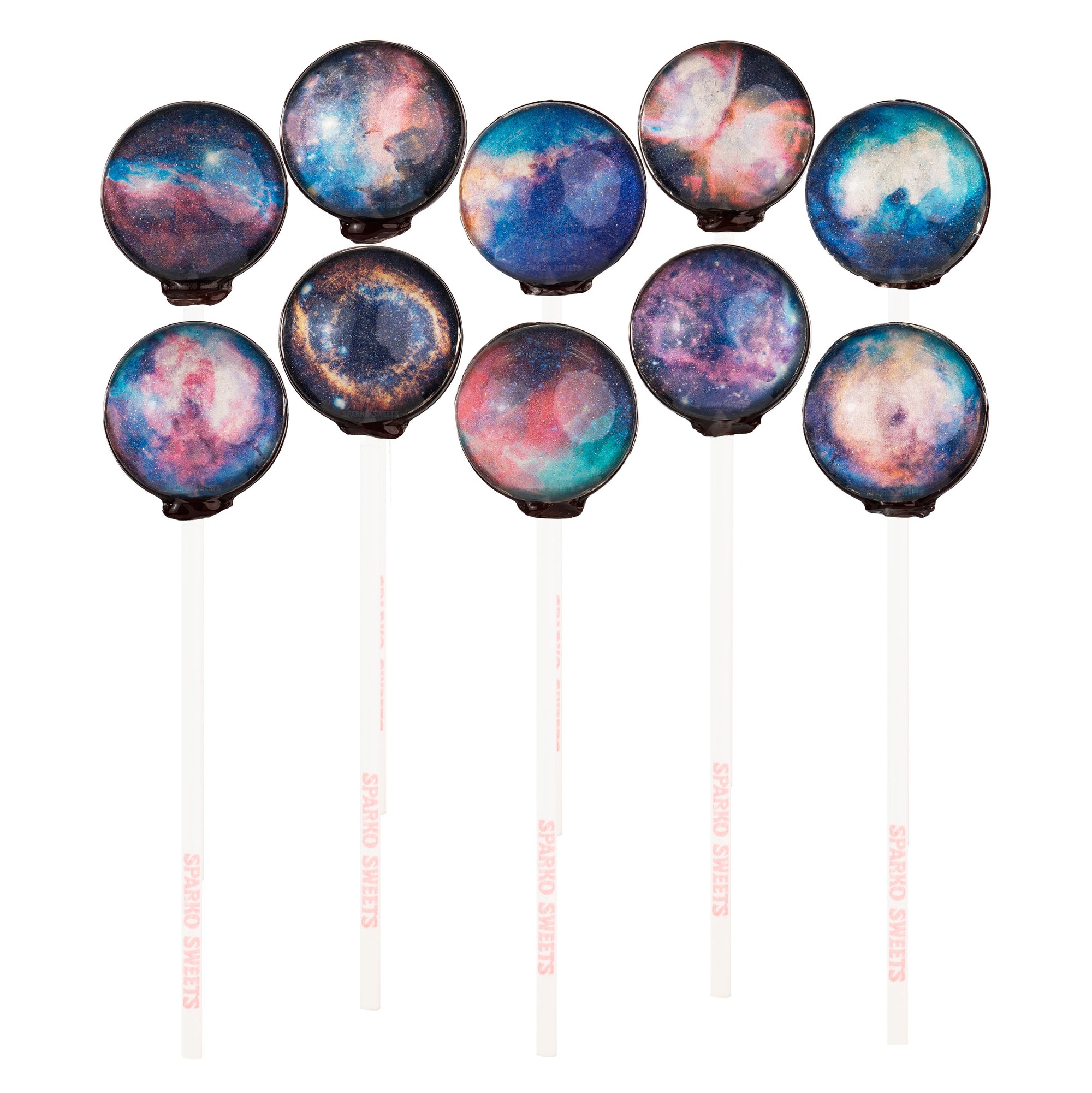 Sparko Sweets Galaxy Cosmo Lollipops, Made in Los Angeles, Perfect for Birthday Parties, Corporate Events, Trade Show Giveaways, Brand Activations