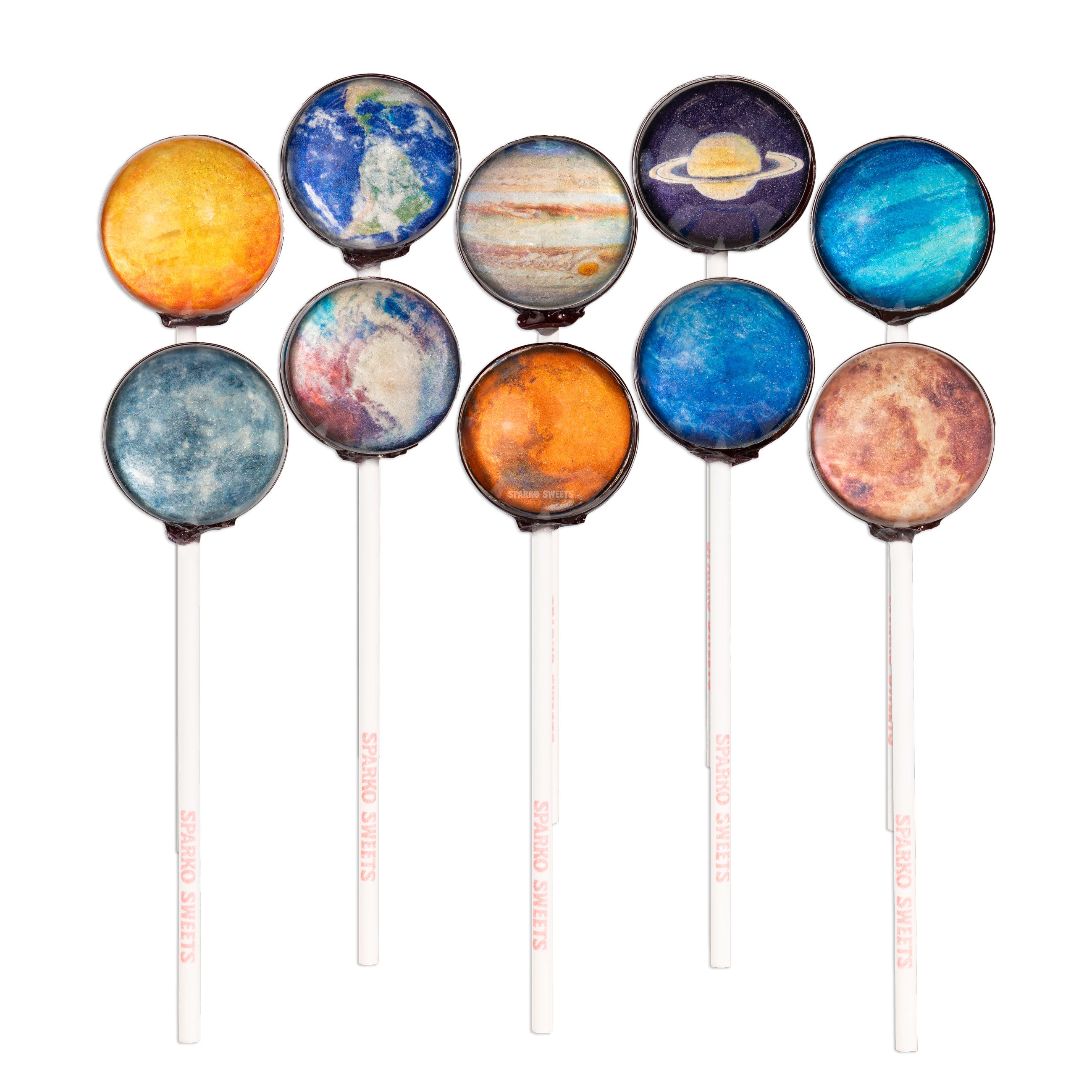 Sparko Sweets Galaxy Lollipops Planet Designs