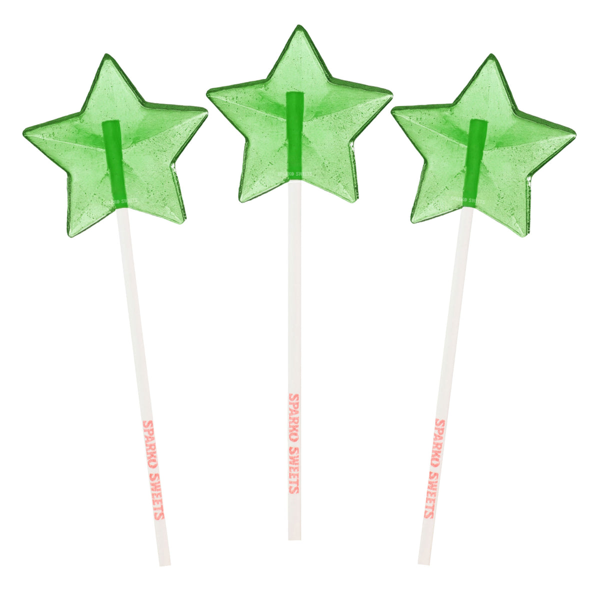 Sugar-Free Green Star Lollipops