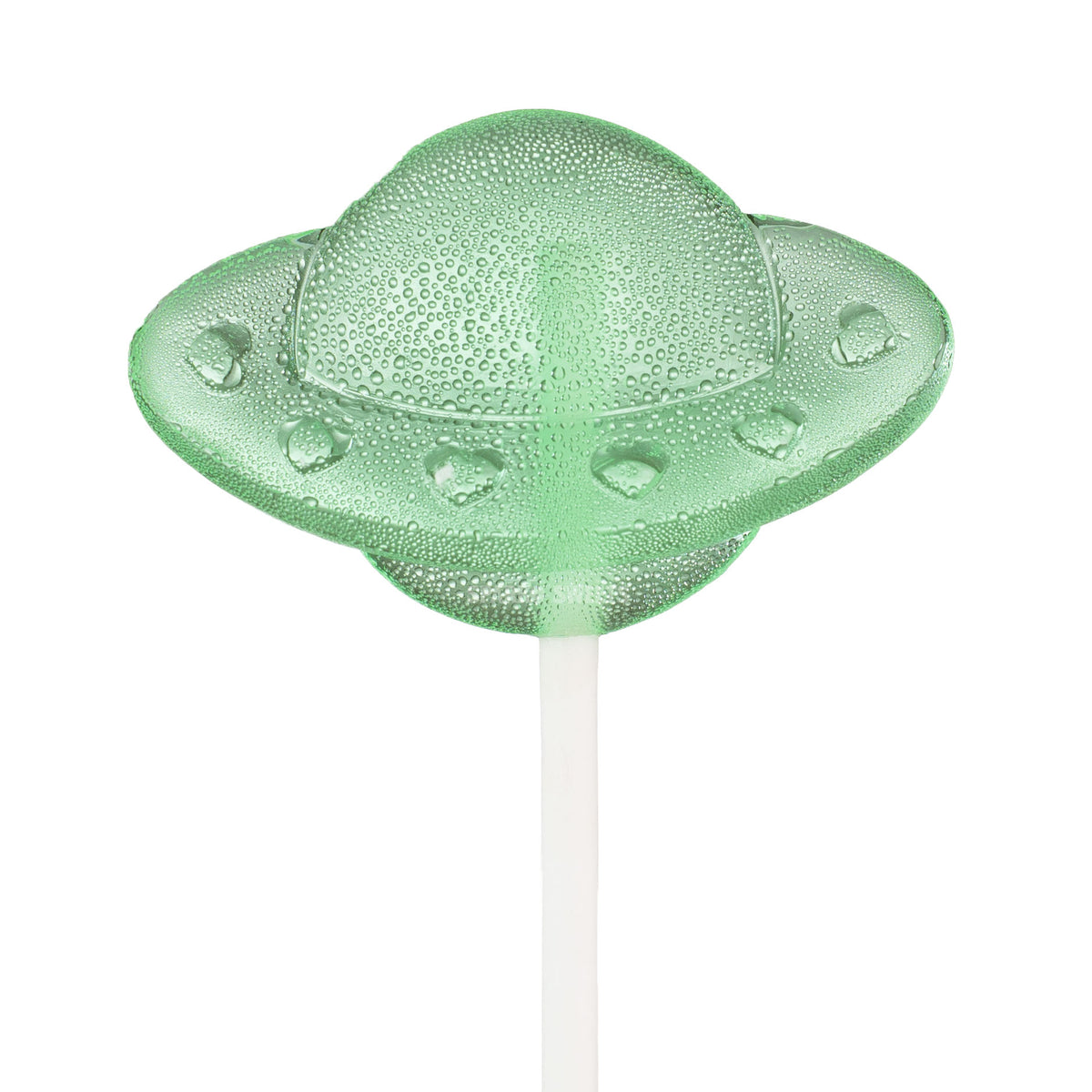 Piruletas OVNI Verdes Sabor Manzana Verde (24 Piezas)