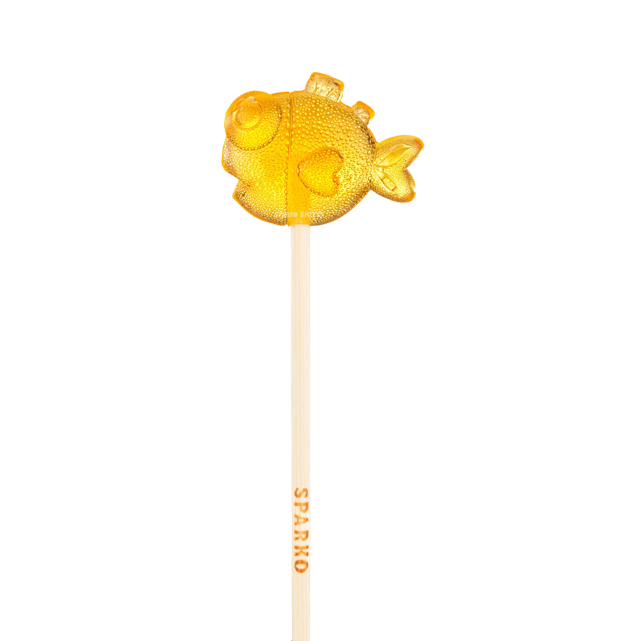 Sparko Sweets All-Natural Honey Goldfish Lollipops, Made in Los Angeles, No Artificial Ingredients, No Corn Syrup - Ideal for Throat Soother, Tea Stirrer, Wholesome Sweet Treat, and Natural Energy Booster