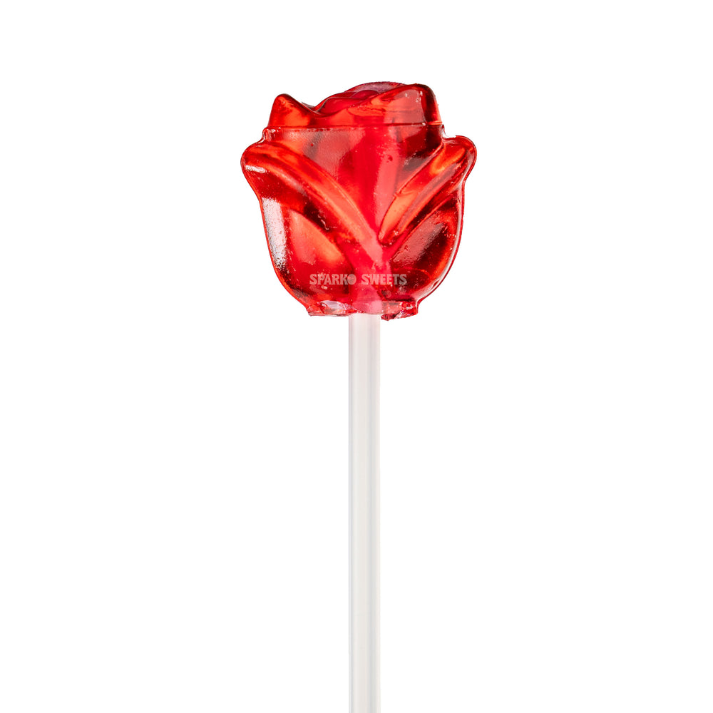 Sparko Sweets Sugar Free Twinkle Red Rose Lollipops for Valentine's Day