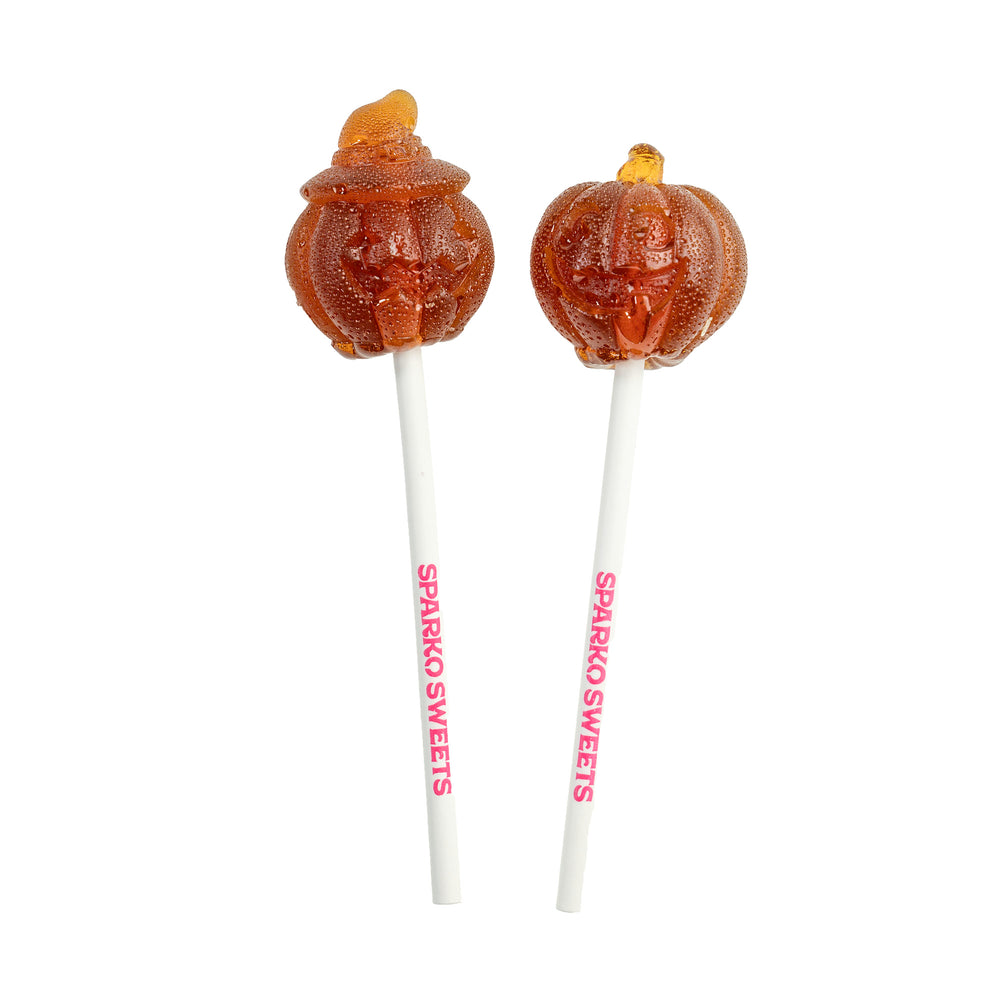 
            
                Load image into Gallery viewer, Honey Jack-o-Lantern Lollipops by Sparko Sweets
            
        