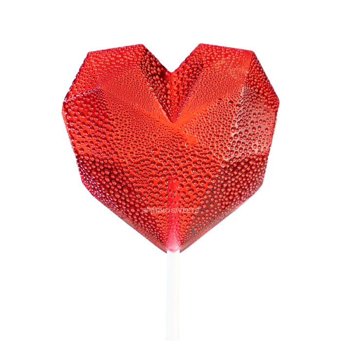 Red Diamond Heart Lollipops (6 Pops)