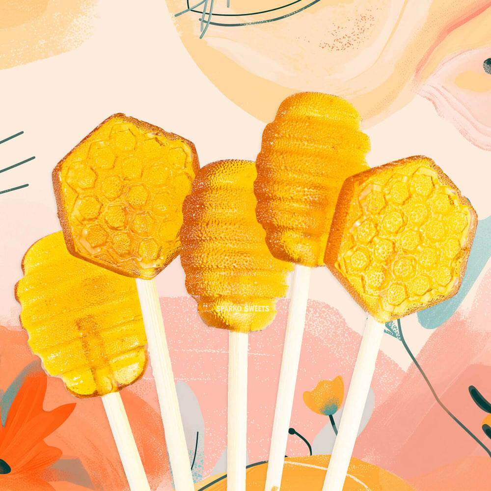 Honey Lollipops with No Corn Syrup and No Artificial Ingredients by Sparko Sweets