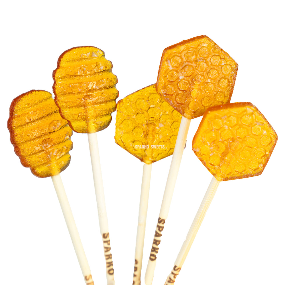 Sea Salt Honey Lollipops by Sparko Sweets