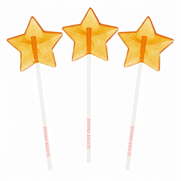 Orange Star Lollipops (24 Pops)