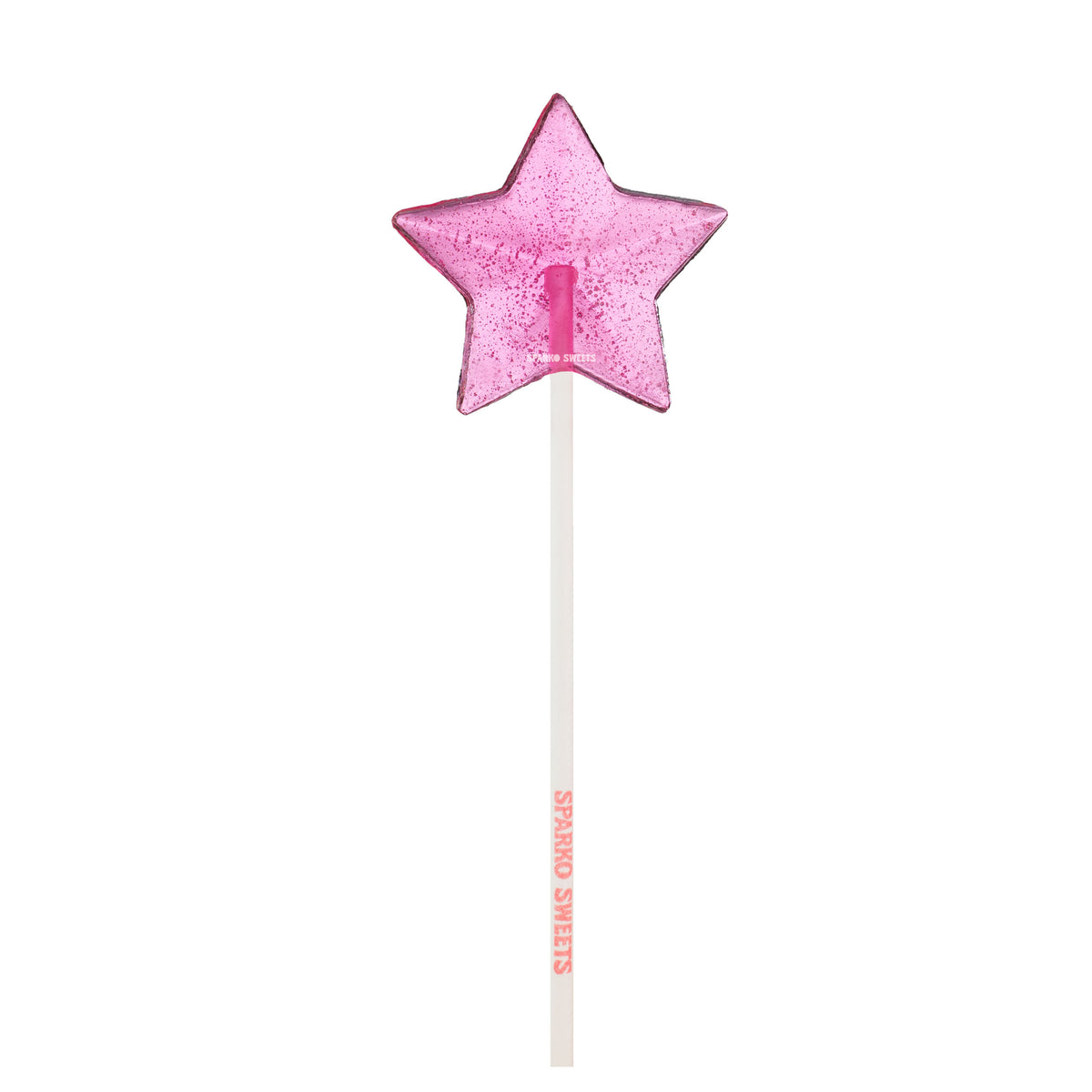 Sparko Sweets Sugar-Free Pink Star Lollipops, Made in Los Angeles, 2-inch Diameter, Ideal for Birthday Party Favors and Celebrations