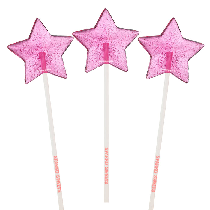 Pink Star Lollipops - Watermelon (24 Pops)