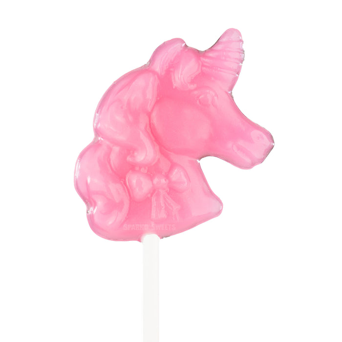 Pink Unicorn Lollipops - Watermelon (24 Pops)