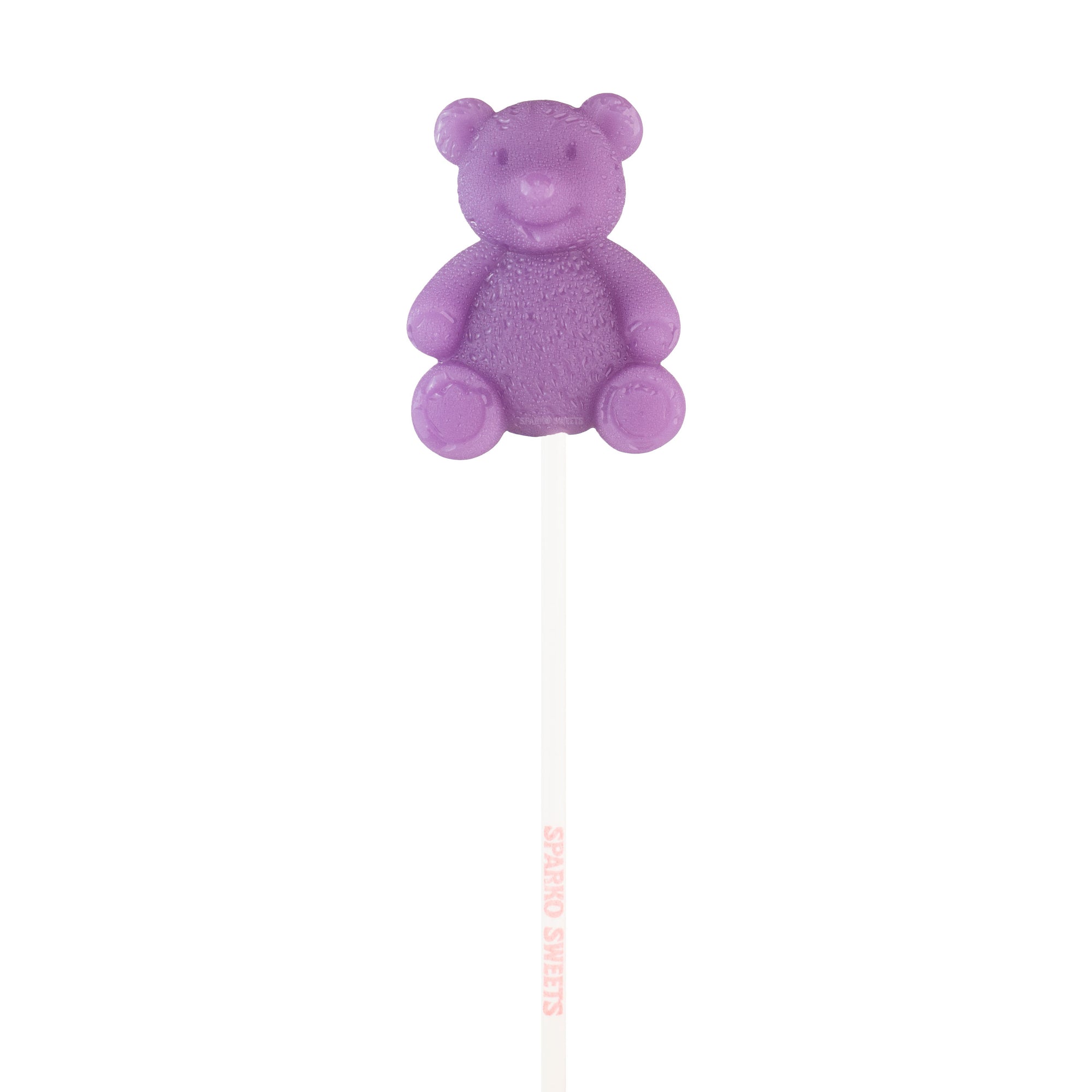 Sparko Sweets Big Purple Bear Lollipops, Made in Los Angeles, Perfect for Birthday Party, Corporate Event, Promotional Giveaway, Brand Activation, Holiday Celebrations, Galentine's Day, Christmas Gatherings
