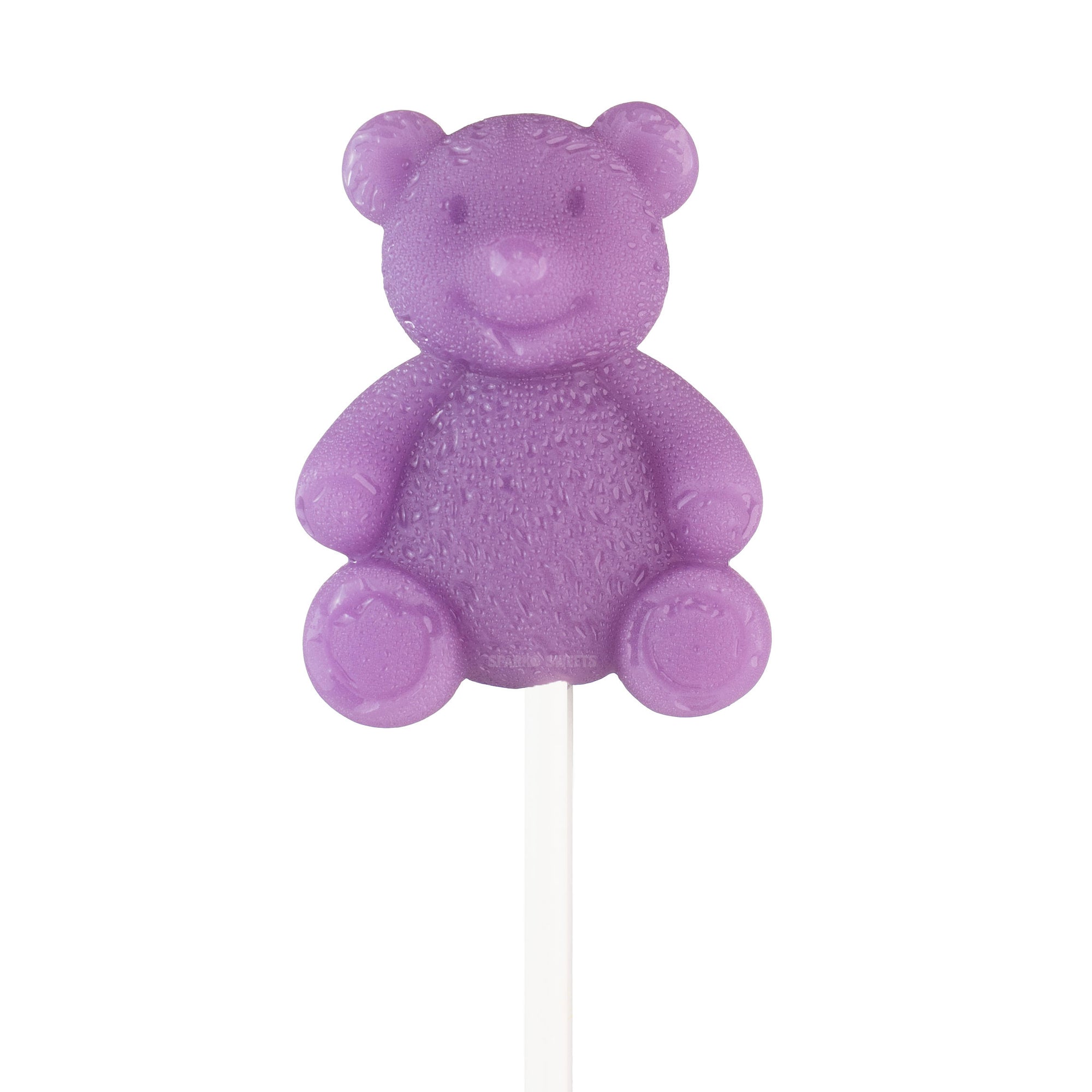 Sparko Sweets Big Purple Bear Lollipops, Made in Los Angeles, Perfect for Birthday Party, Corporate Event, Promotional Giveaway, Brand Activation, Holiday Celebrations, Galentine's Day