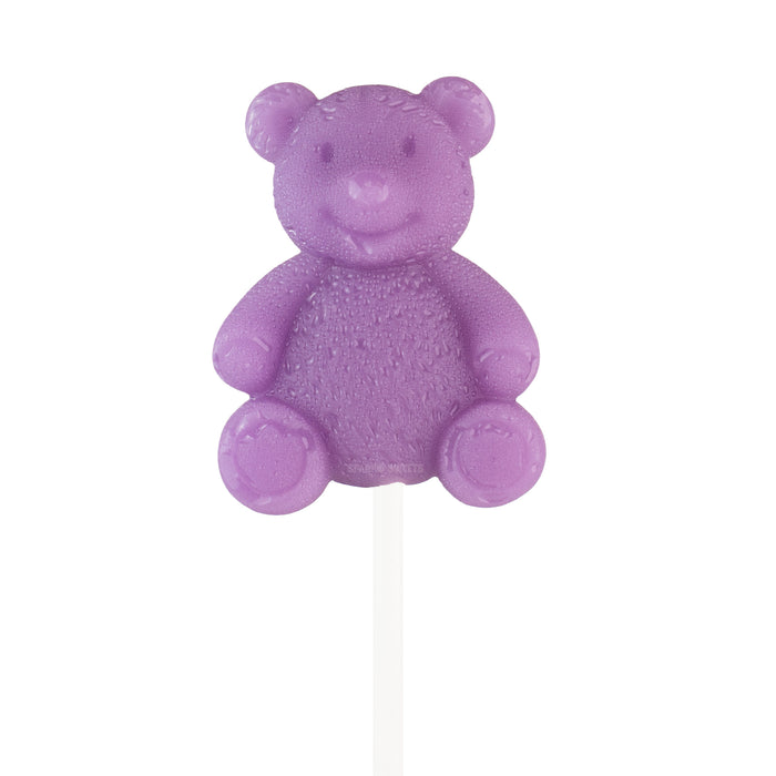 Purple Teddy Bear Lollipops - Grape (24 Pieces)