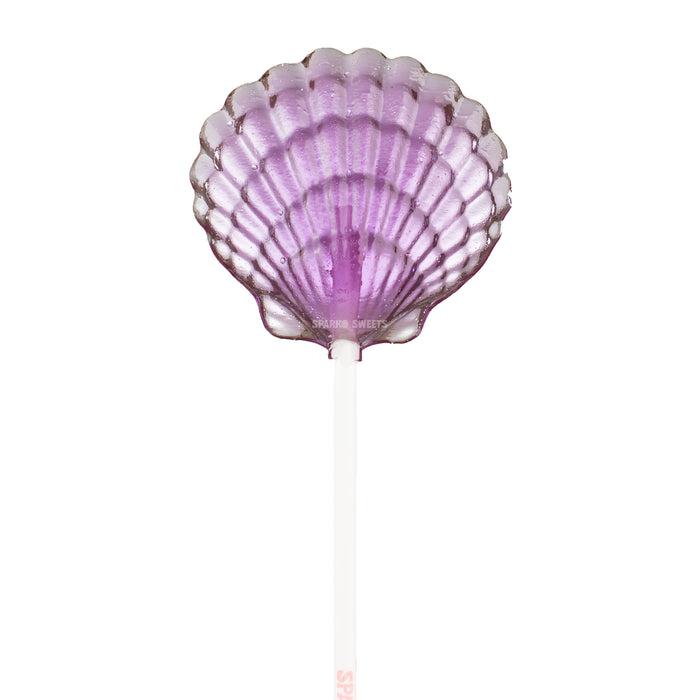 Purple Clam Shell Lollipops - Grape (24 Pieces)