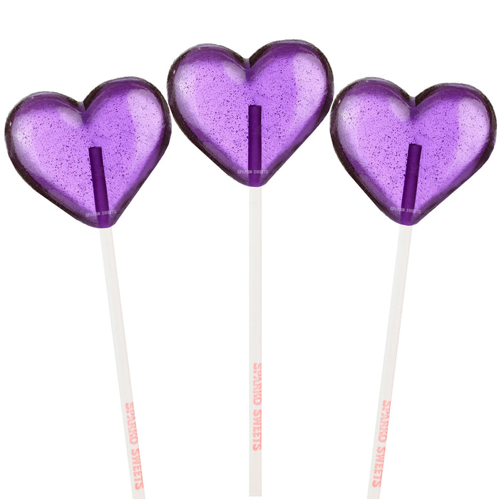 Purple Heart Lollipops (24 Pops) - Grape