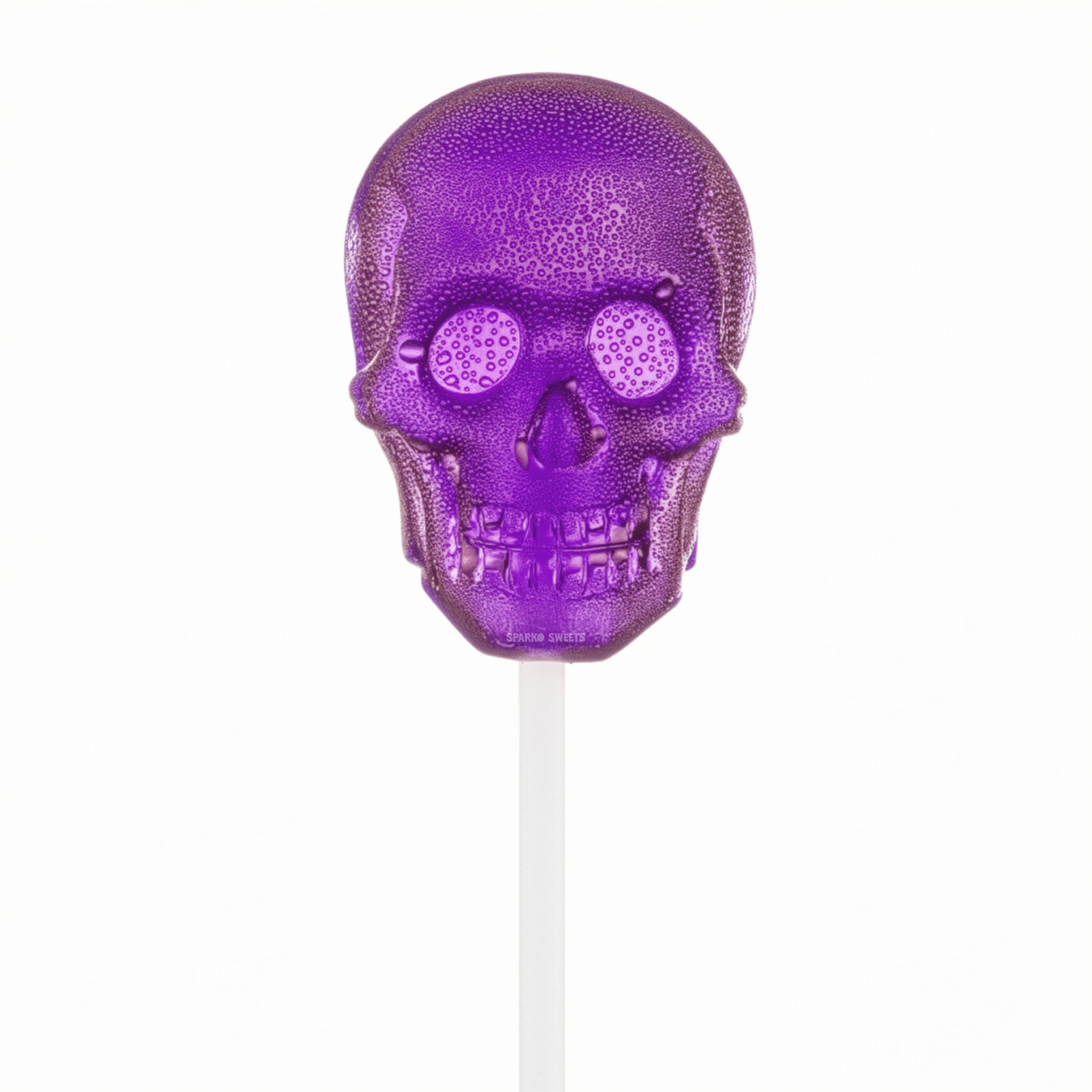 Sparko Sweets Purple Sugar Skull Lollipops, Made in Los Angeles, Perfect for Halloween, La Catrina, Day of the Dead, Birthday Party, and Corporate Events