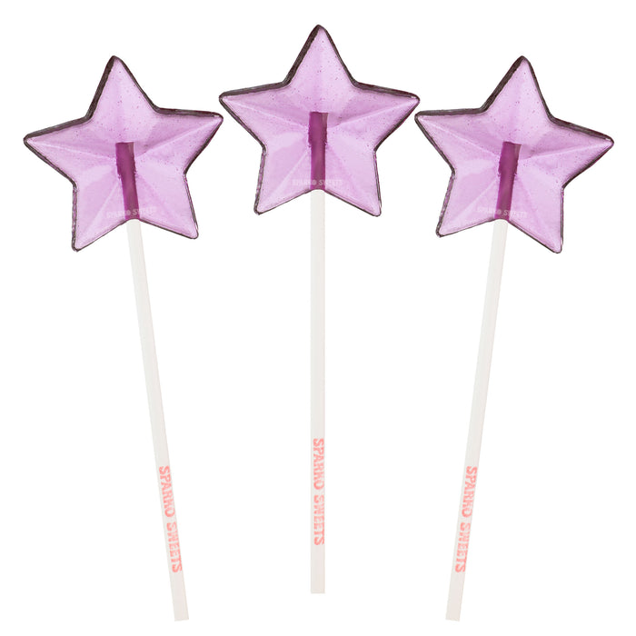 Purple Star Lollipops - Grape (24 Pops)