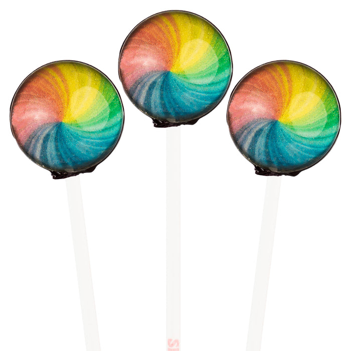 Rainbow Swirl Lollipops (10 Pops)