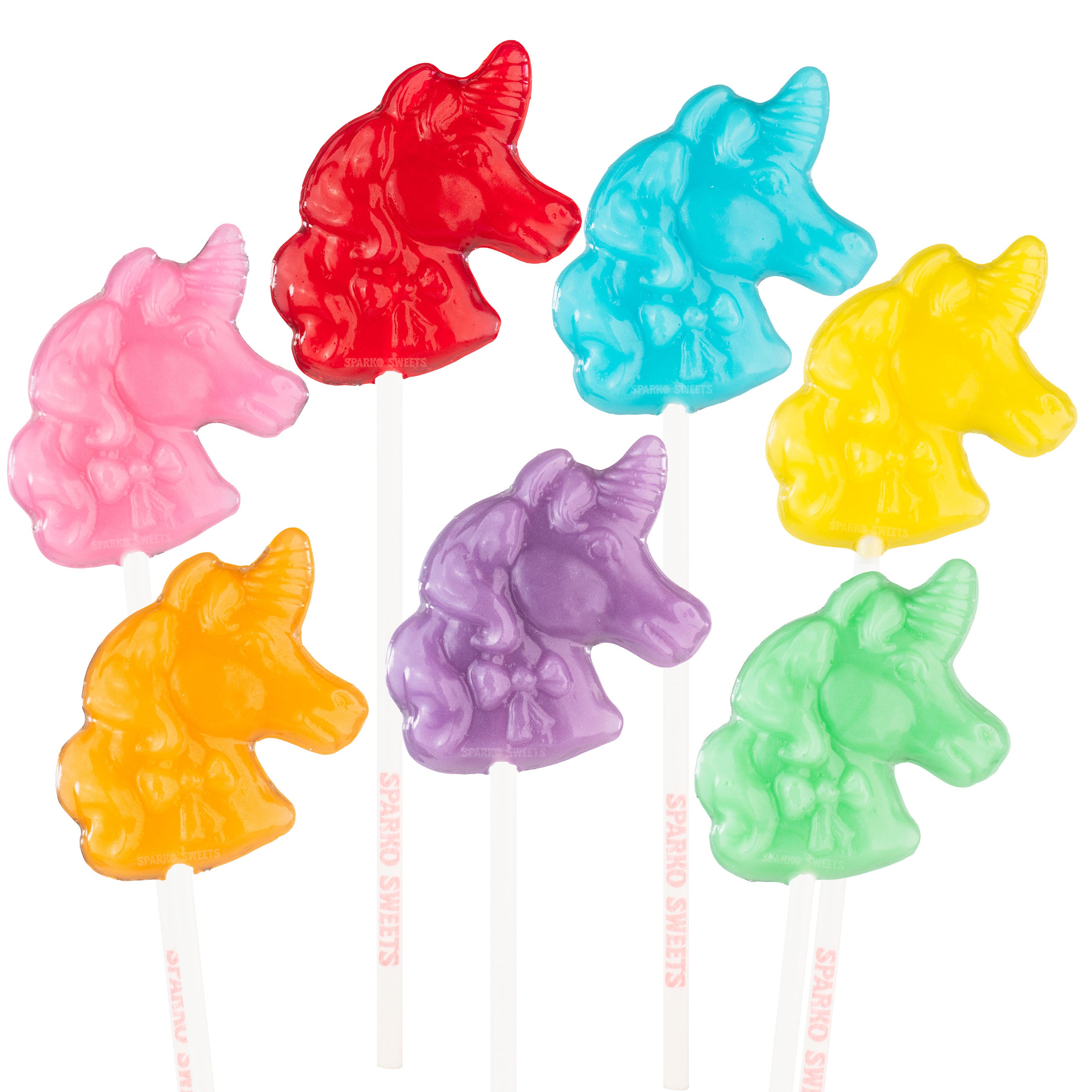Sparko Sweets Rainbow Unicorn Lollipops, Made in Los Angeles, Perfect for Princess Parties, Birthday Celebrations, Corporate Events, Holiday Giveaways, Promotional Swag, Fun Treat